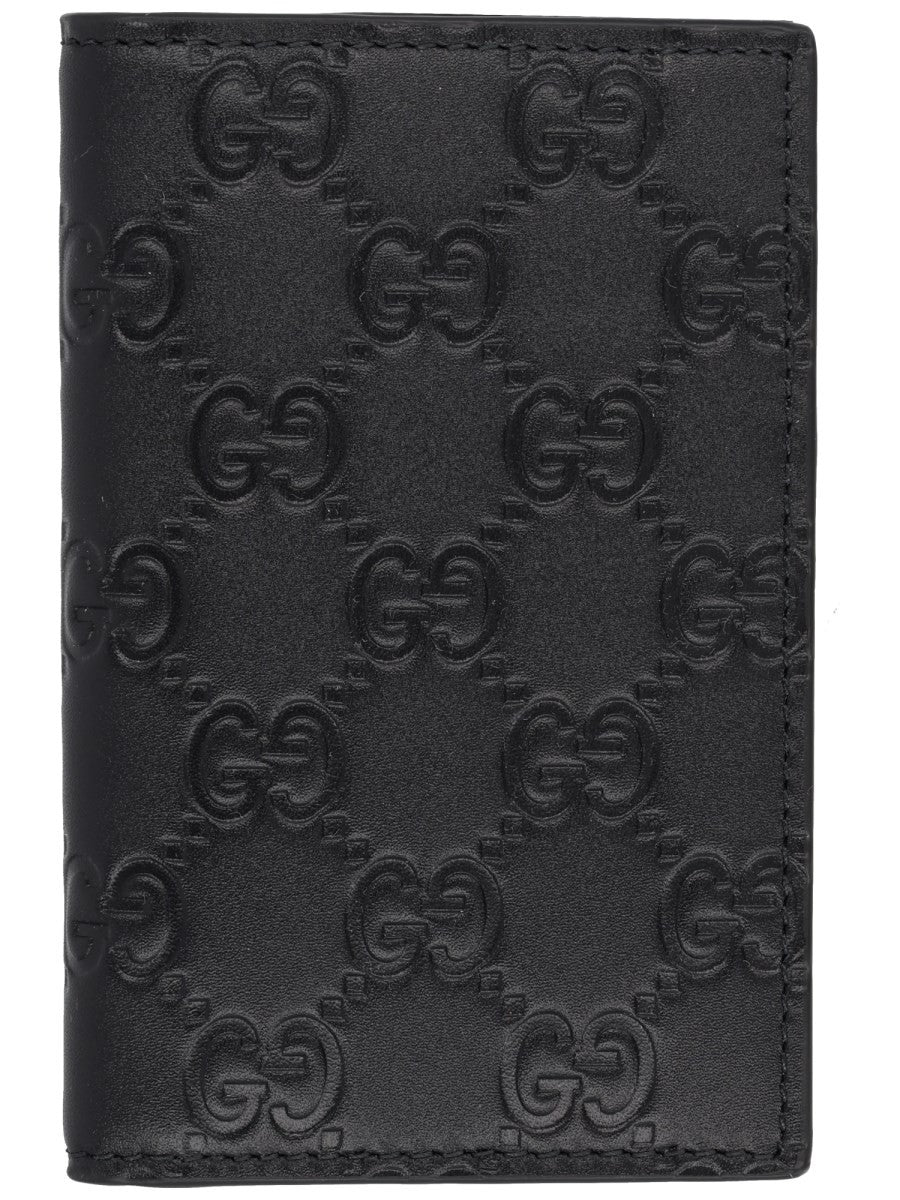 Gucci Men's Card Holder GG Emblem Black