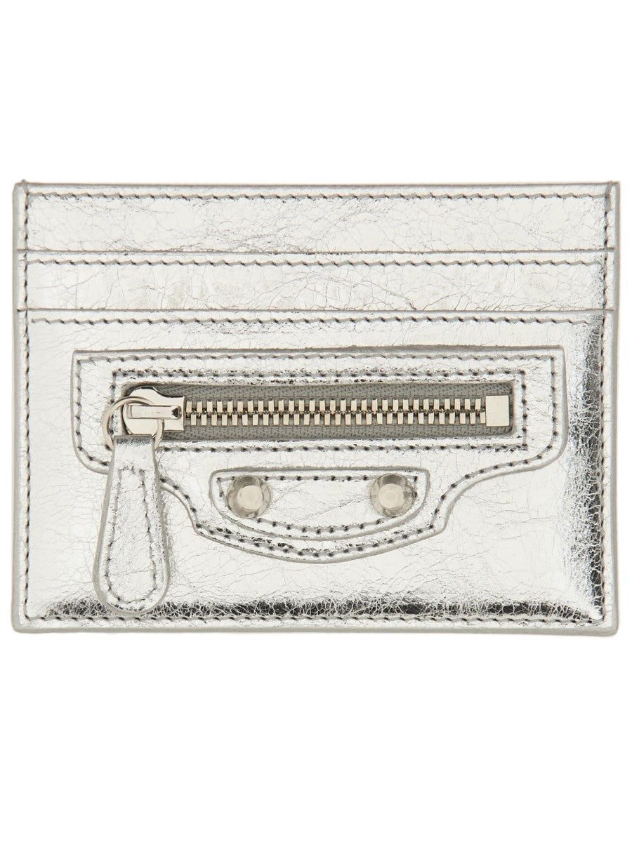 Balenciaga Women's Card Holder LE City Silver