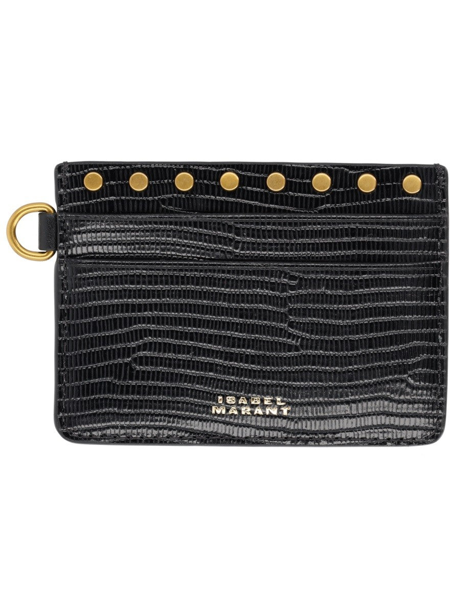 ISABEL MARANT Women's Card Holder Oskan Black