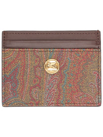 Etro Women's Card Holder Paisley Brown