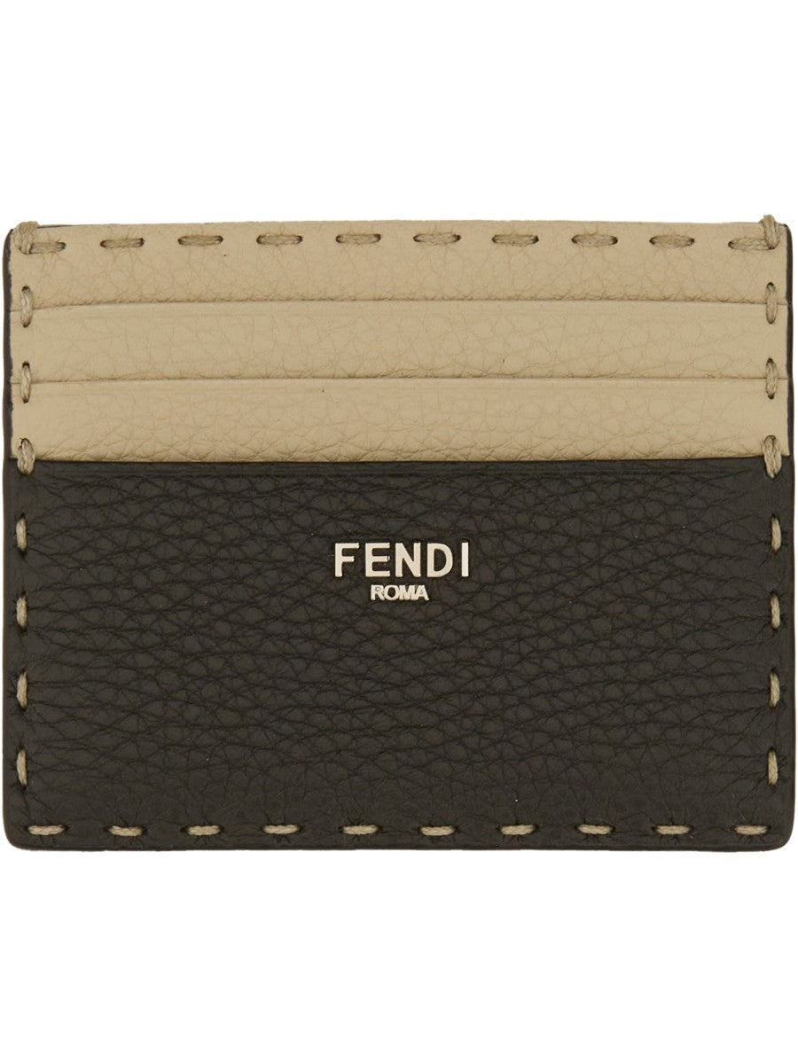 Fendi Men's Card Holder Saddlery Beige