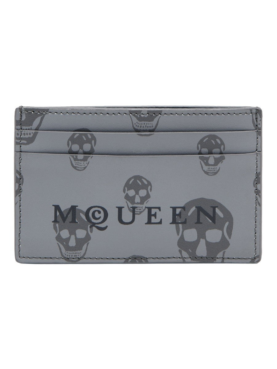 Alexander McQueen Men's Card Holder Skull Grey Alexander McQueen