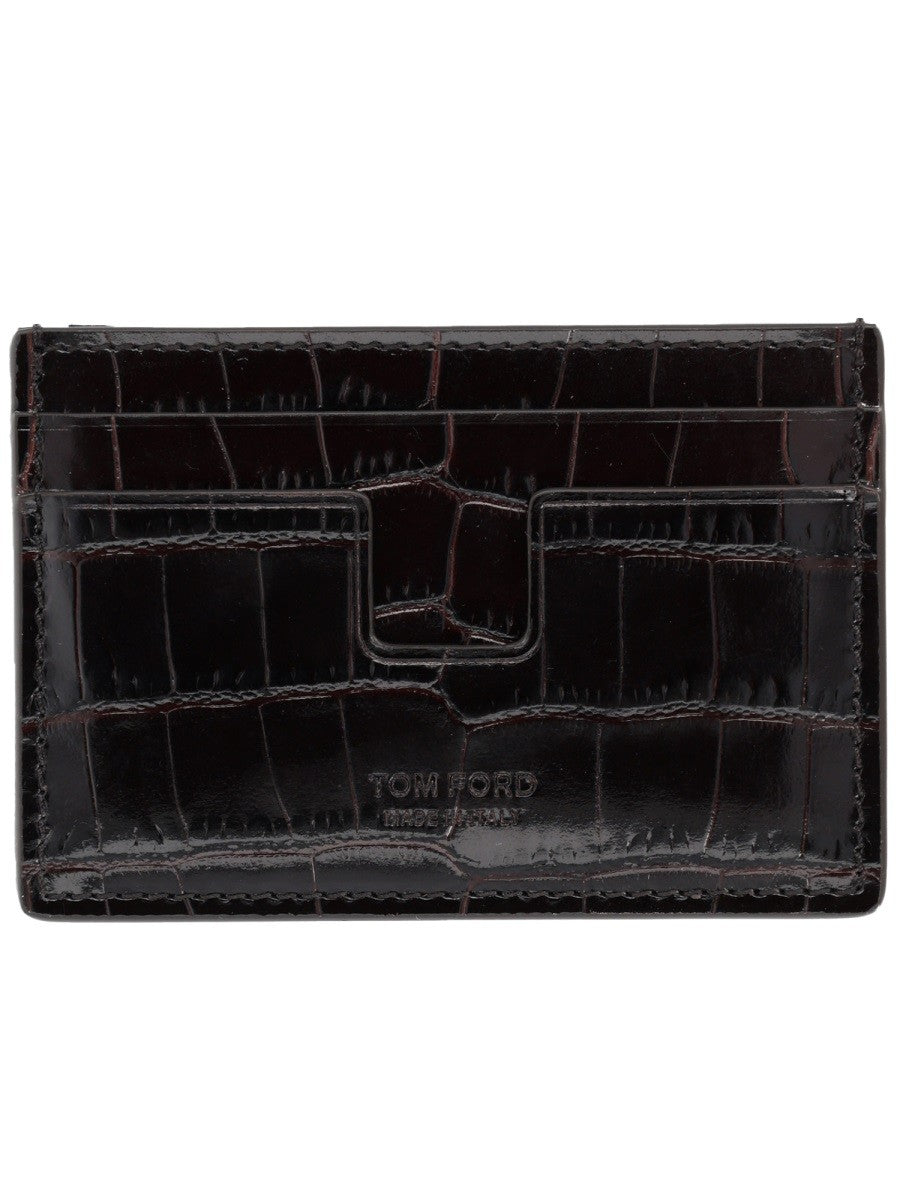 Tom Ford Men's Card Holder Brown