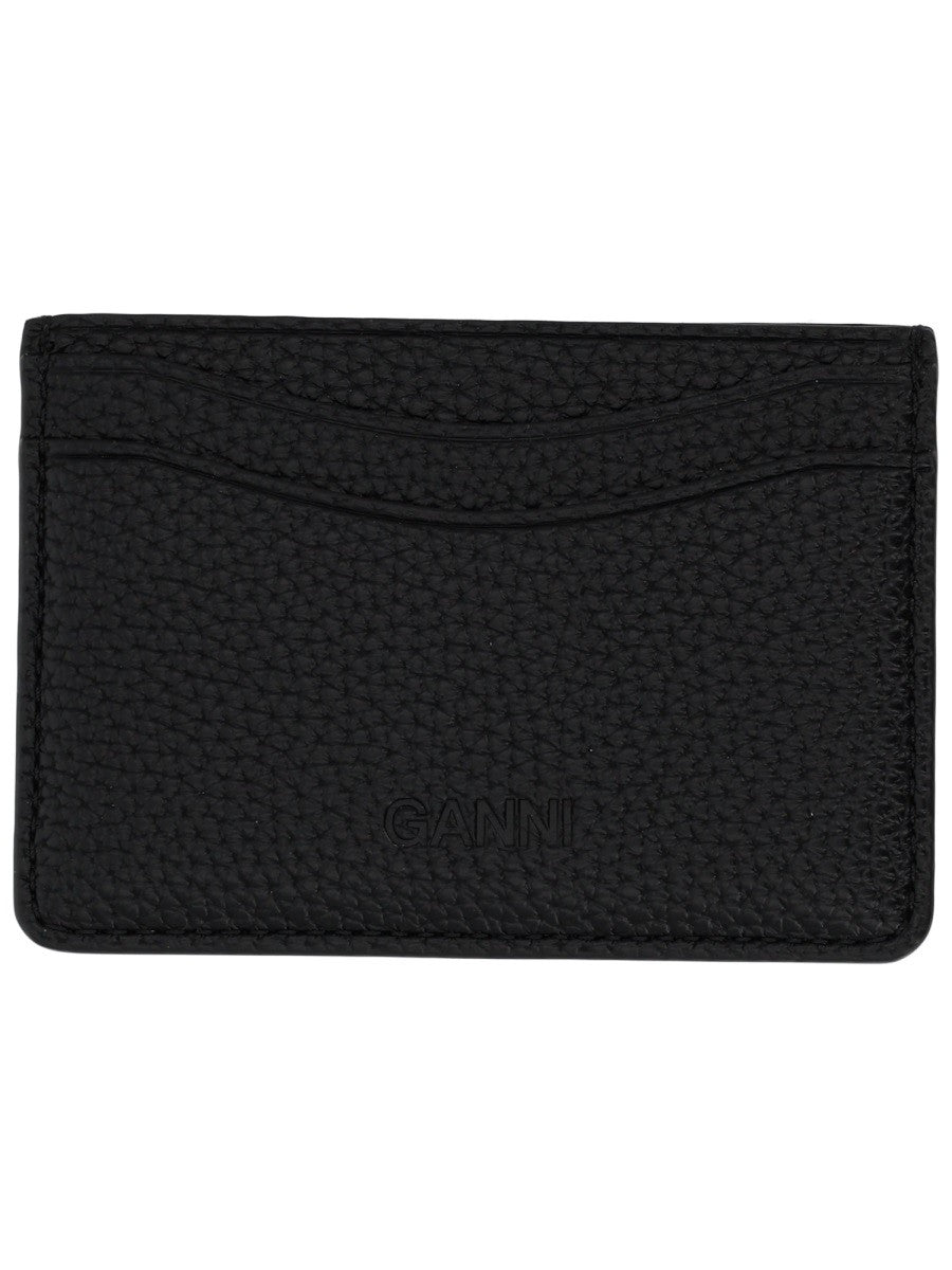 Ganni Women's Card Holder Black