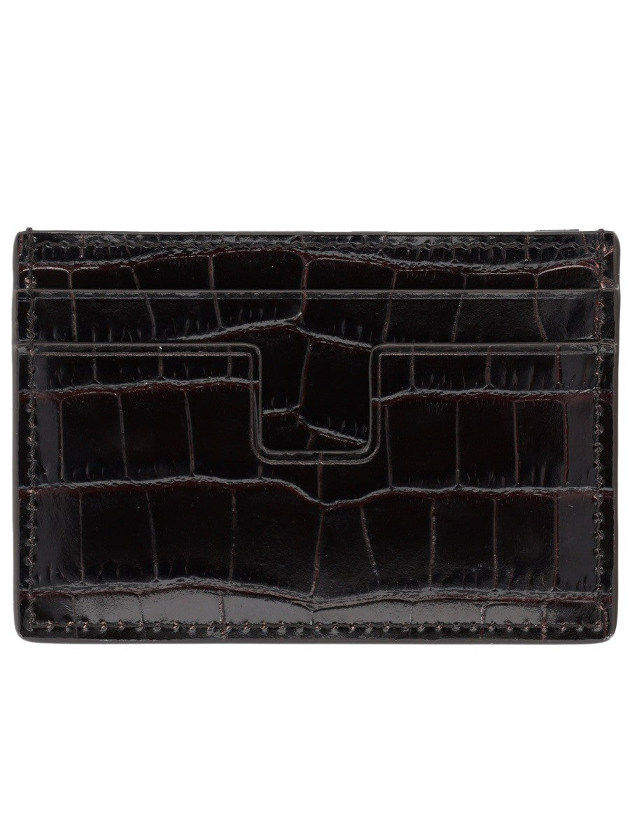Tom Ford Men's Card Holder Brown