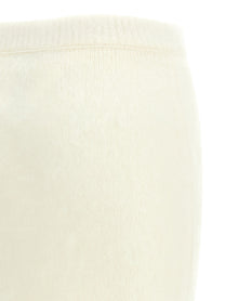 Alessandra Rich Carded Mohair Skirt White