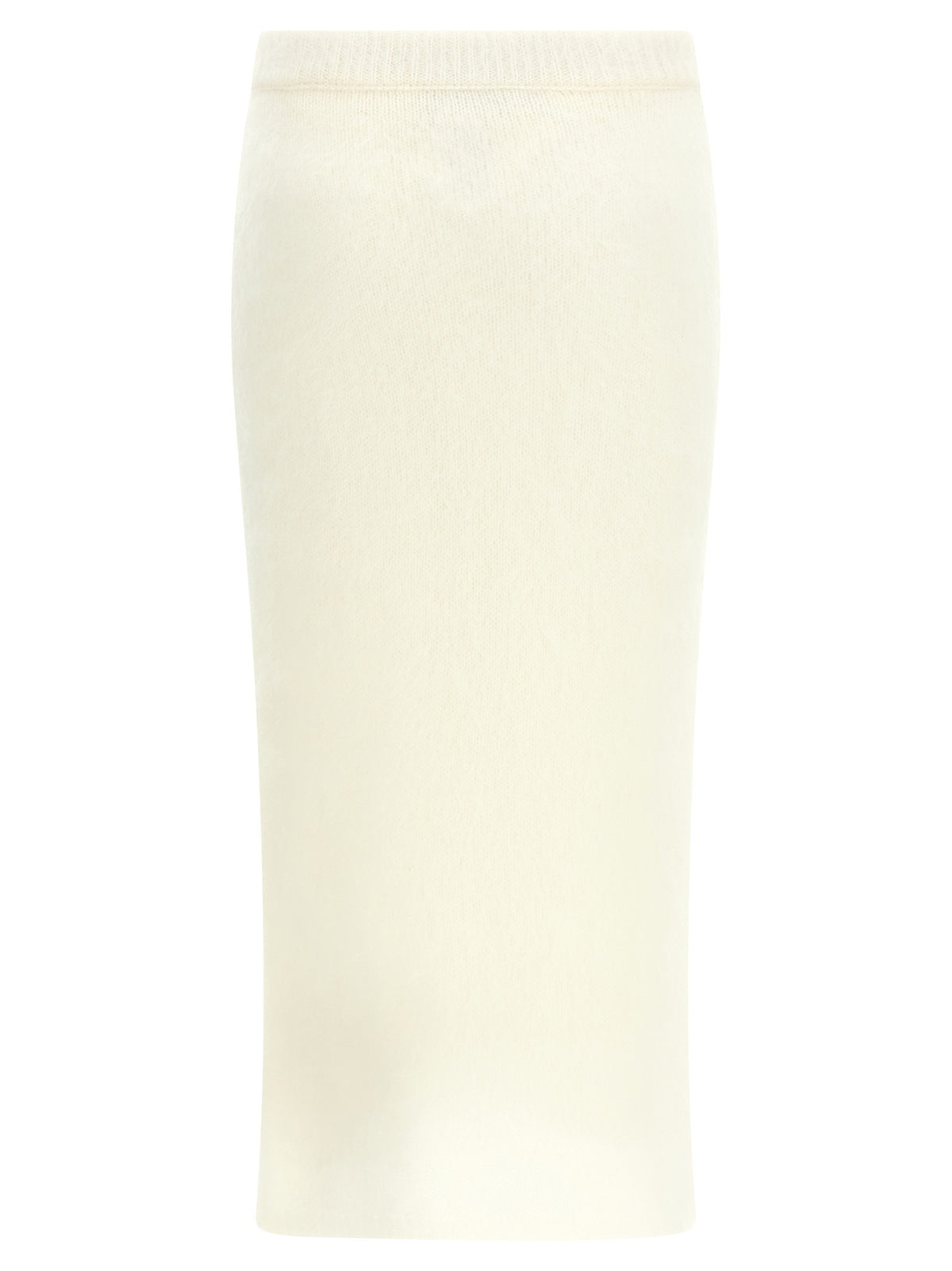 Alessandra Rich Carded Mohair Skirt White