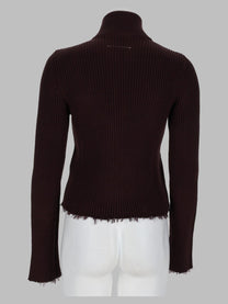 MM6 Maison Margiela Women's Cardigan Coste Con Zip Brown
