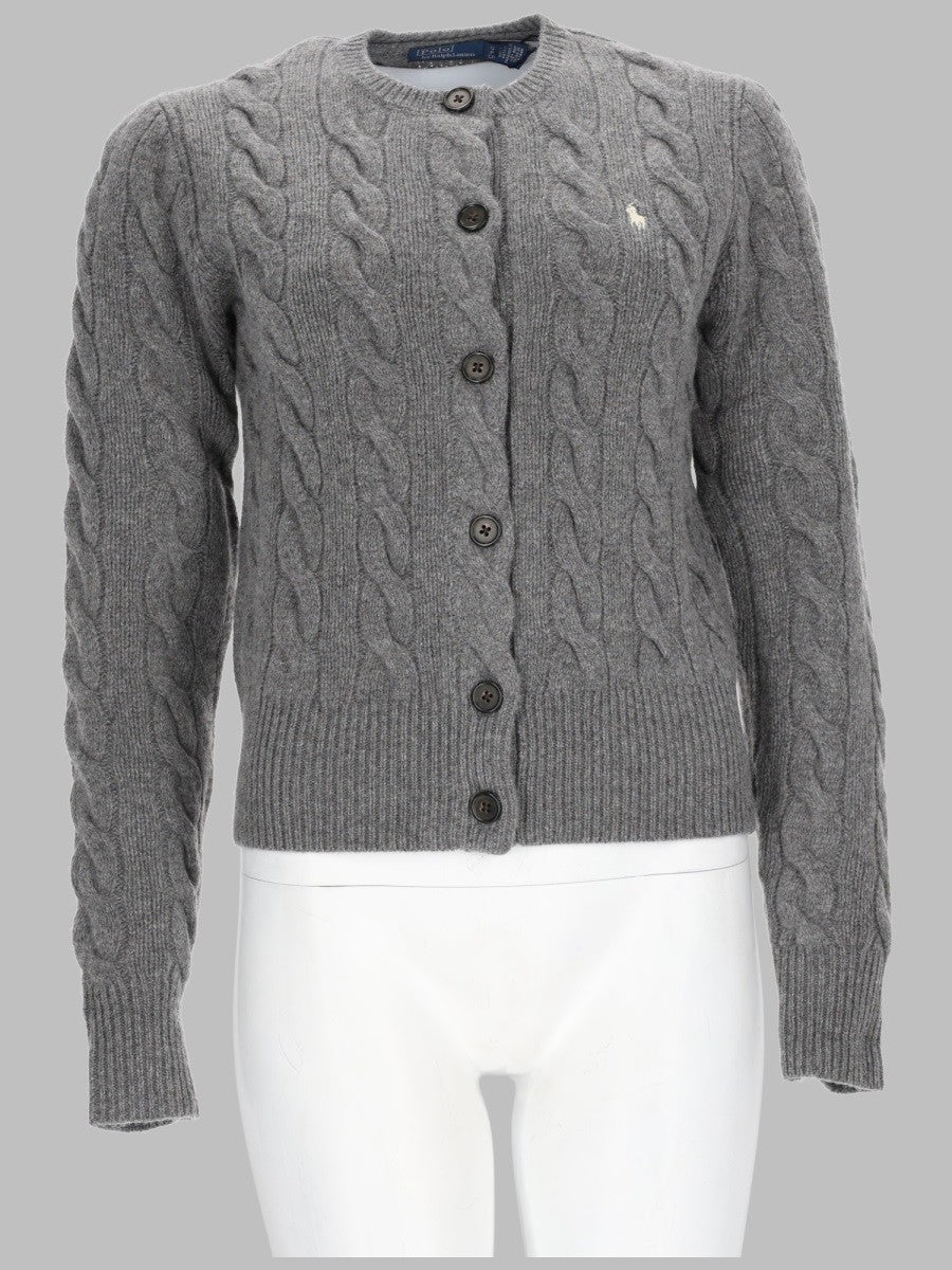 Polo Ralph Lauren Women's Cardigan Trecce Con Grey