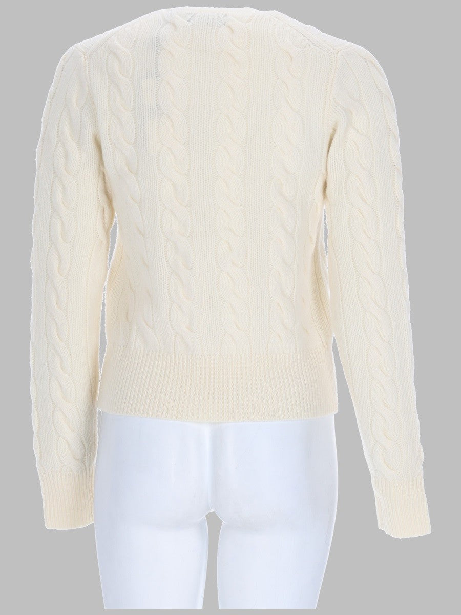 Polo Ralph Lauren Women's Cardigan Trecce Con White