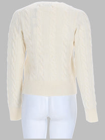 Polo Ralph Lauren Women's Cardigan Trecce Con White
