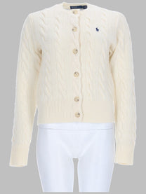 Polo Ralph Lauren Women's Cardigan Trecce Con White