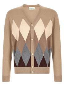 Ballantyne Cardigan Argyle Beige