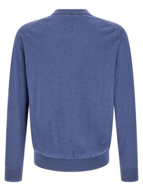 Ballantyne Cardigan Argyle Blue