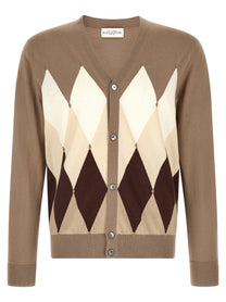 Ballantyne Cardigan Argyle Brown