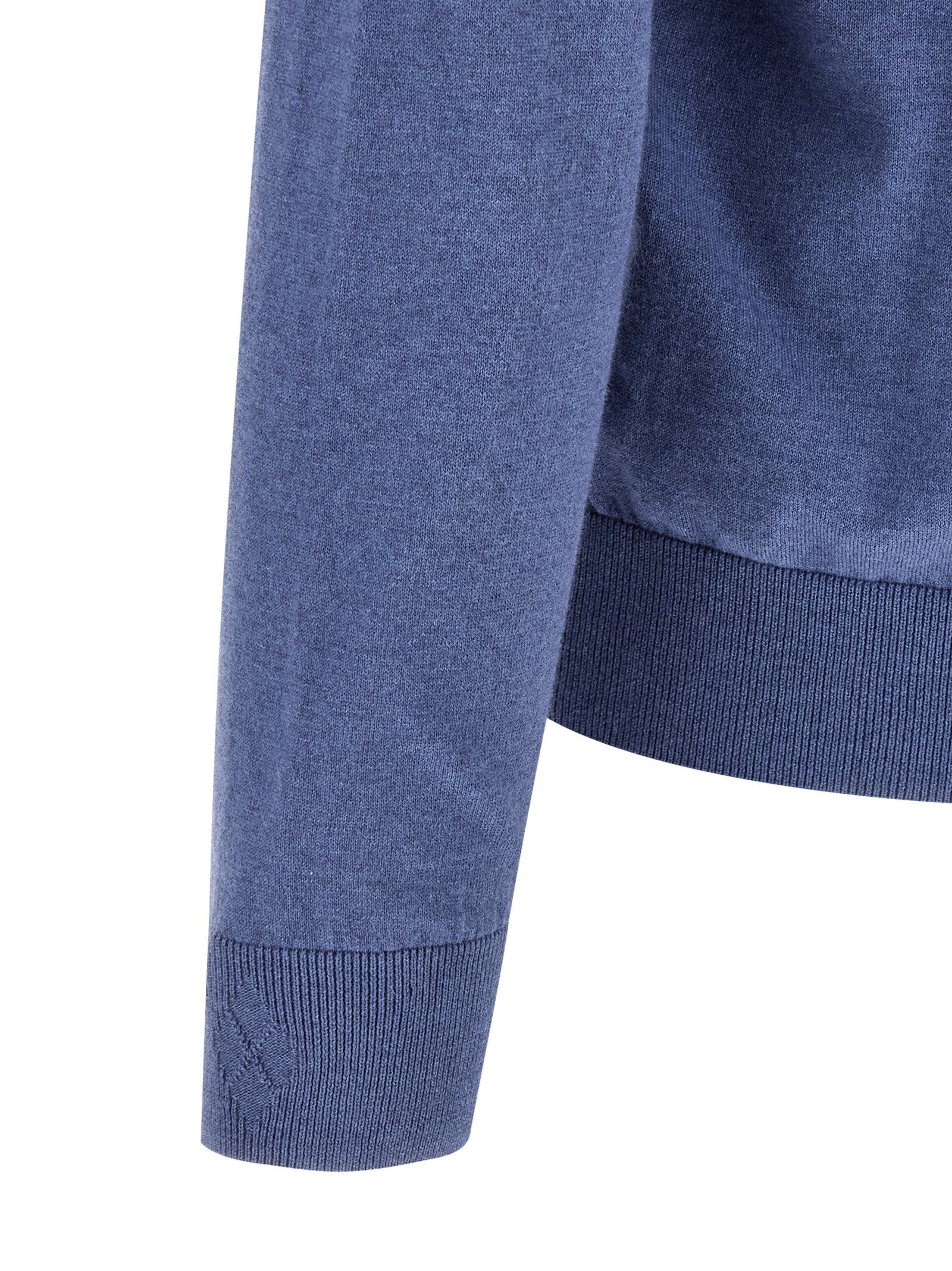 Ballantyne Cardigan Argyle Blue