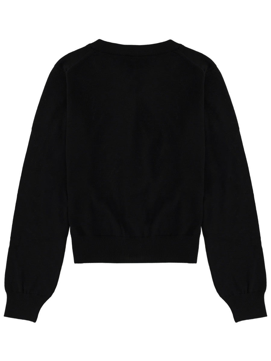 Maison Kitsuné Women's Cardigan Baby Fox Black, view 2