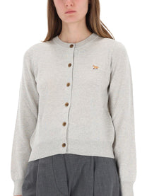 Maison Kitsuné Women's Cardigan Baby Fox Grey