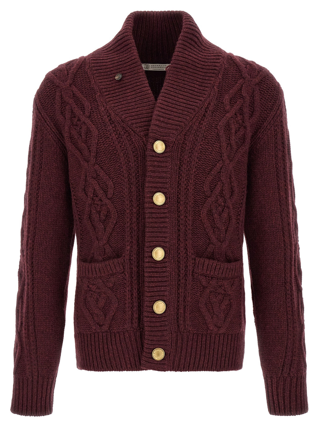 Brunello Cucinelli Cardigan Cashmere Piuma Red