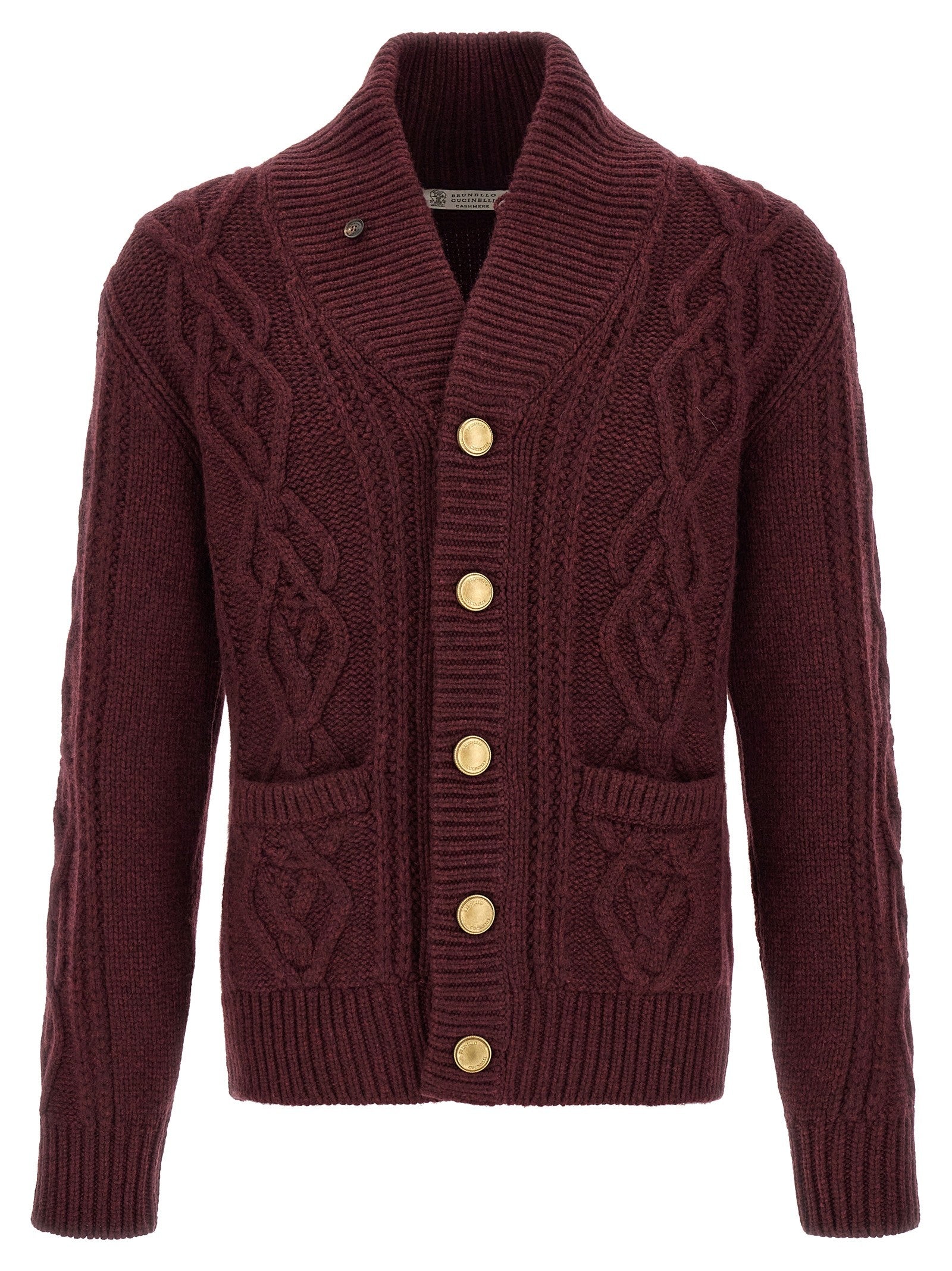 Brunello Cucinelli Cardigan Cashmere Piuma Red