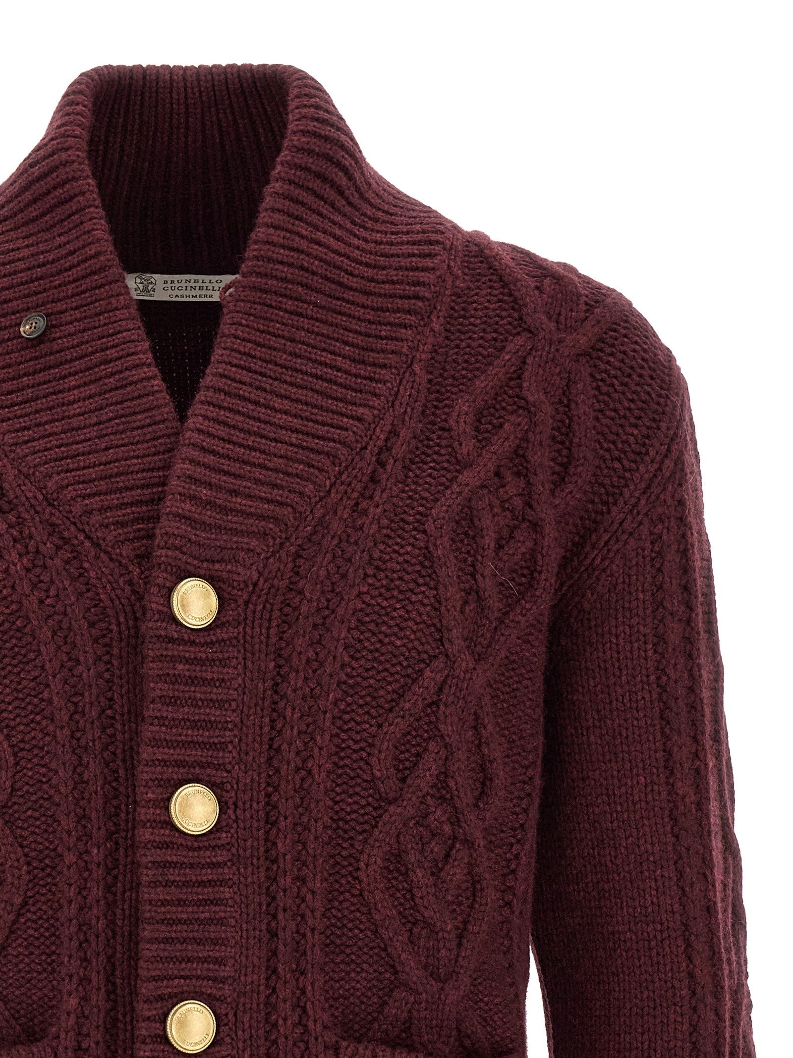 Brunello Cucinelli Cardigan Cashmere Piuma Red