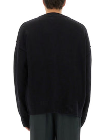 Ami Paris Unisex Cardigan with Intarsio Pink, view 3