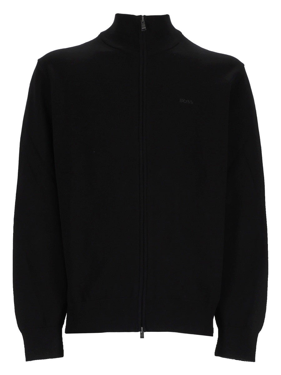 BOSS Men's Cardigan Con Black