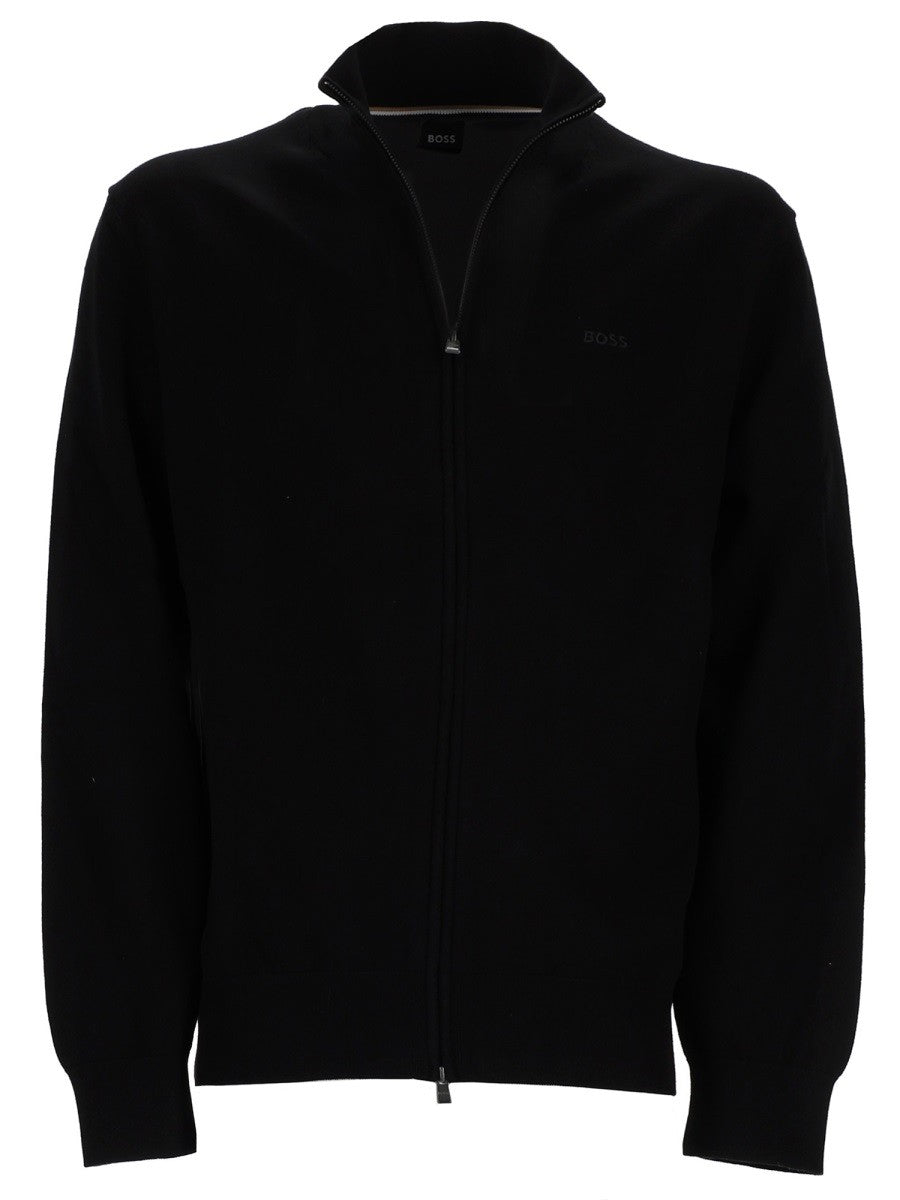 BOSS Men's Cardigan Con Black
