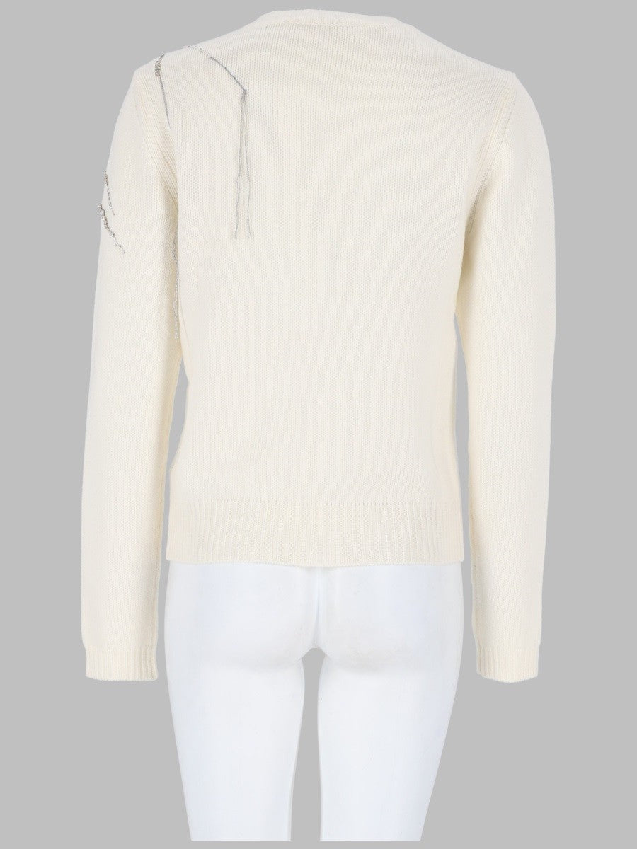 Fabiana Filippi Women's Cardigan Con Ricamo Strass White