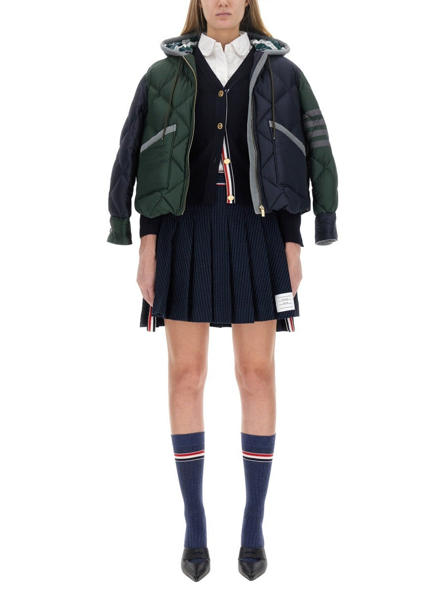 Thom Browne Women's Cardigan Con Scollo Blue