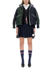 Thom Browne Women's Cardigan Con Scollo Blue