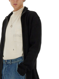 Maison Margiela Men's Cardigan Con Zip Black