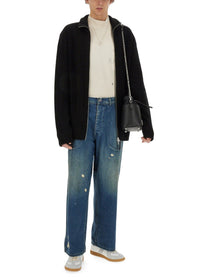 Maison Margiela Men's Cardigan Con Zip Black