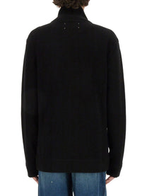 Maison Margiela Men's Cardigan Con Zip Black