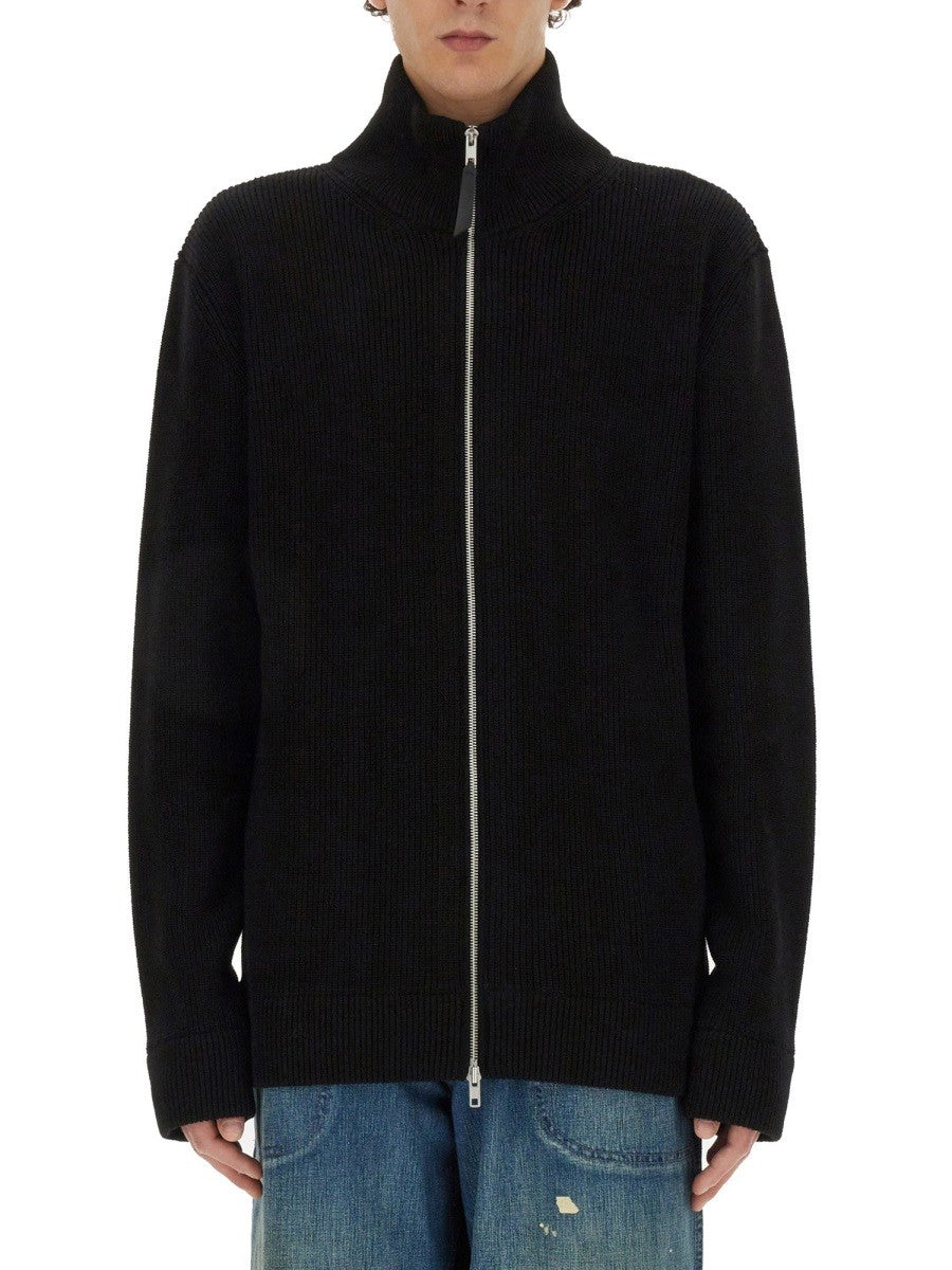Maison Margiela Men's Cardigan Con Zip Black