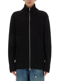 Maison Margiela Men's Cardigan Con Zip Black