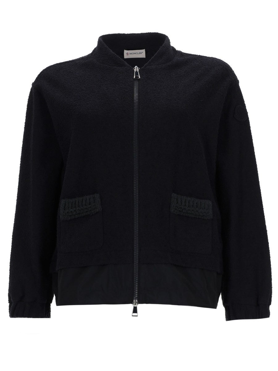 Moncler Women's Cardigan Con Zip Blue