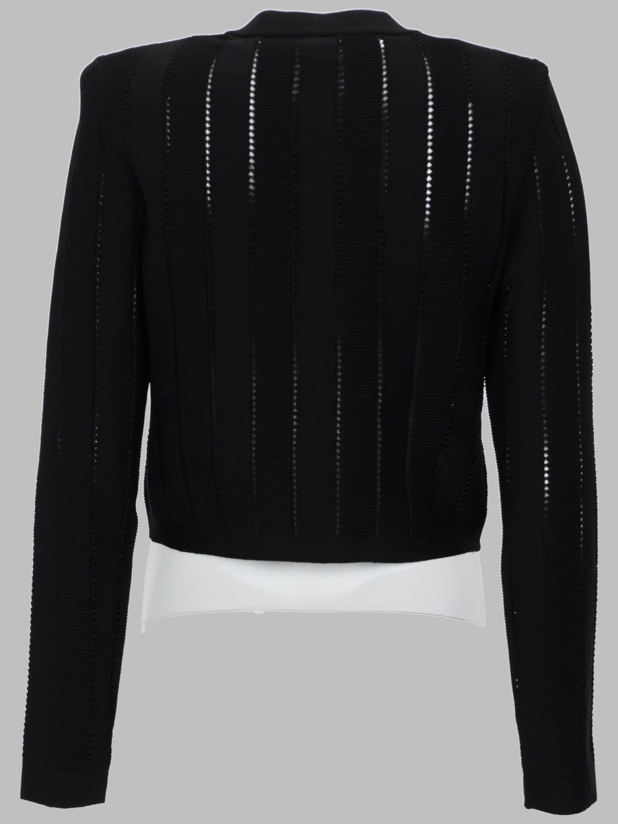 Balmain Women's Cardigan Corto in Maglia Black