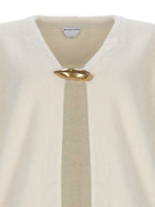 Bottega Veneta Women's Cardigan in Cashmere White, view 3