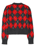 Ami Paris Women's Wool Cardigan with Patch Multicolor