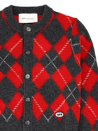 Ami Paris Women's Wool Cardigan with Patch Multicolor