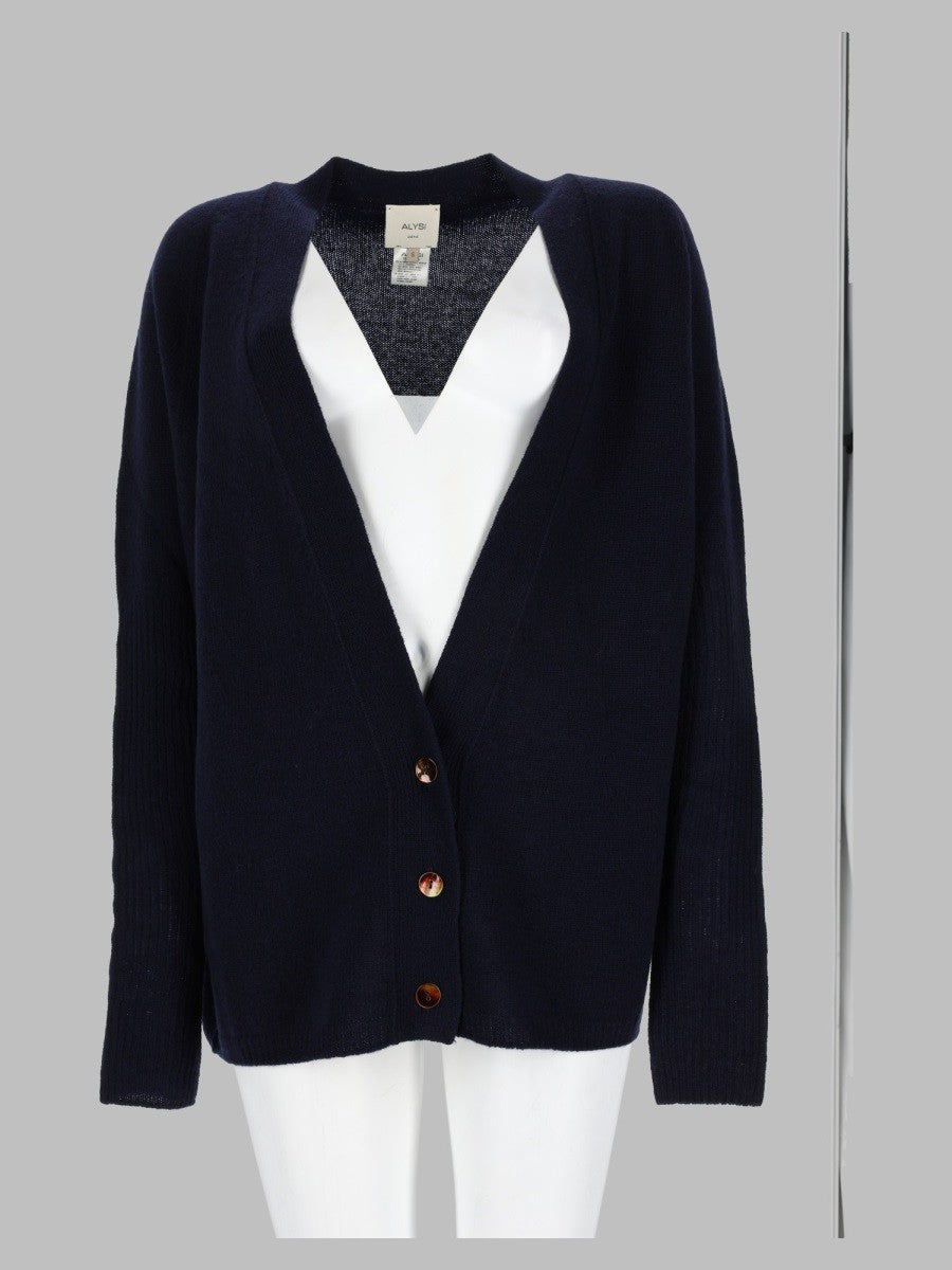 Alysi Women's Cardigan in Lana Merino Cashmere Blue