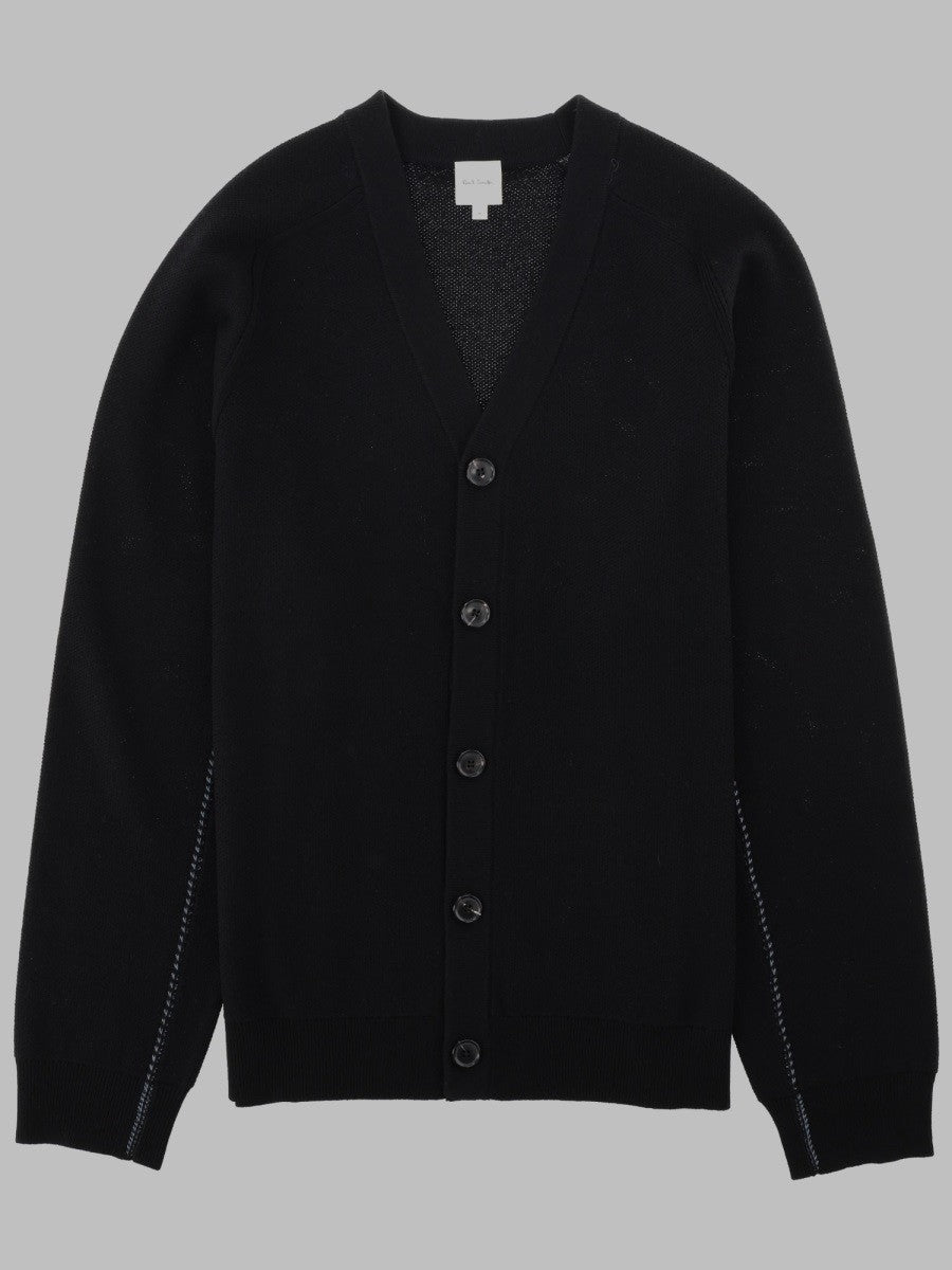 Paul Smith Men's Cardigan in Lana Merino Black