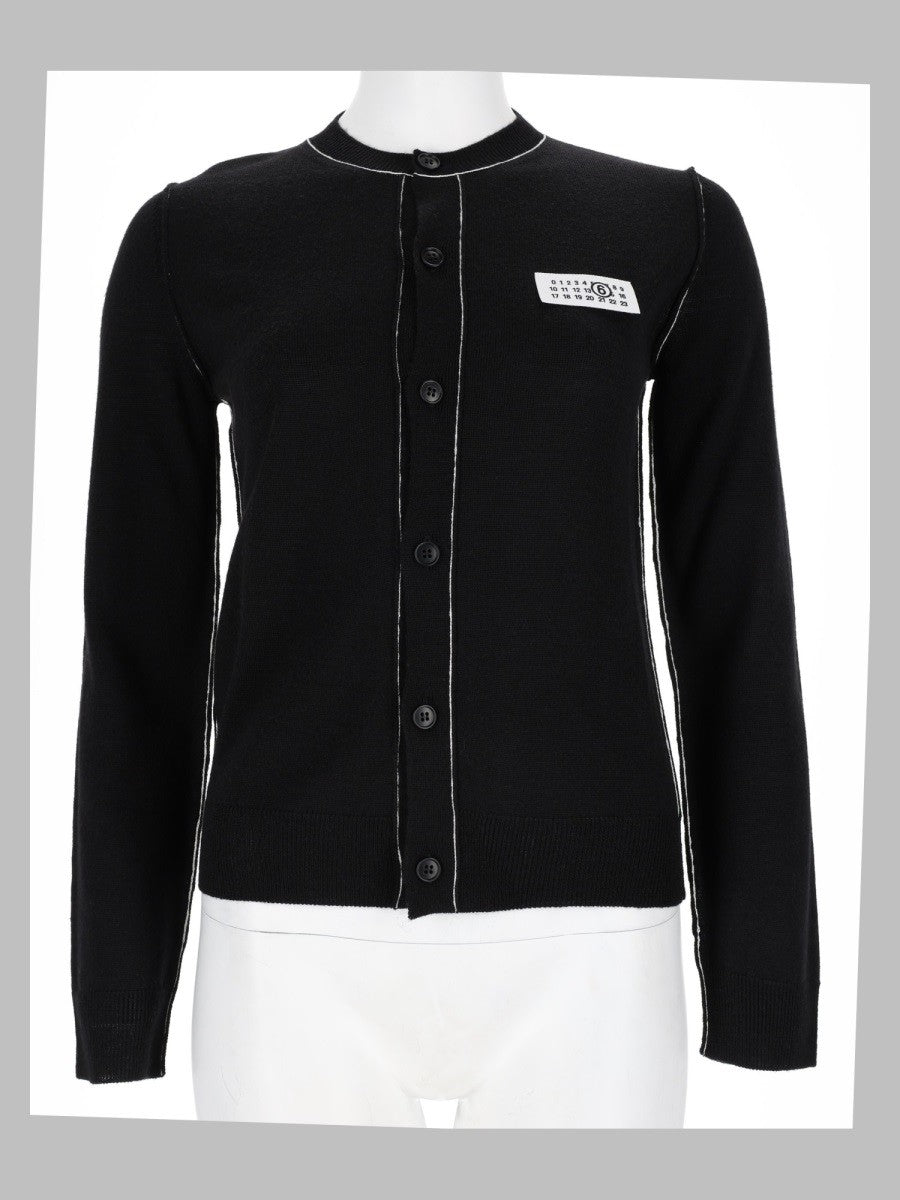 MM6 Maison Margiela Women's Cardigan in Lana Black