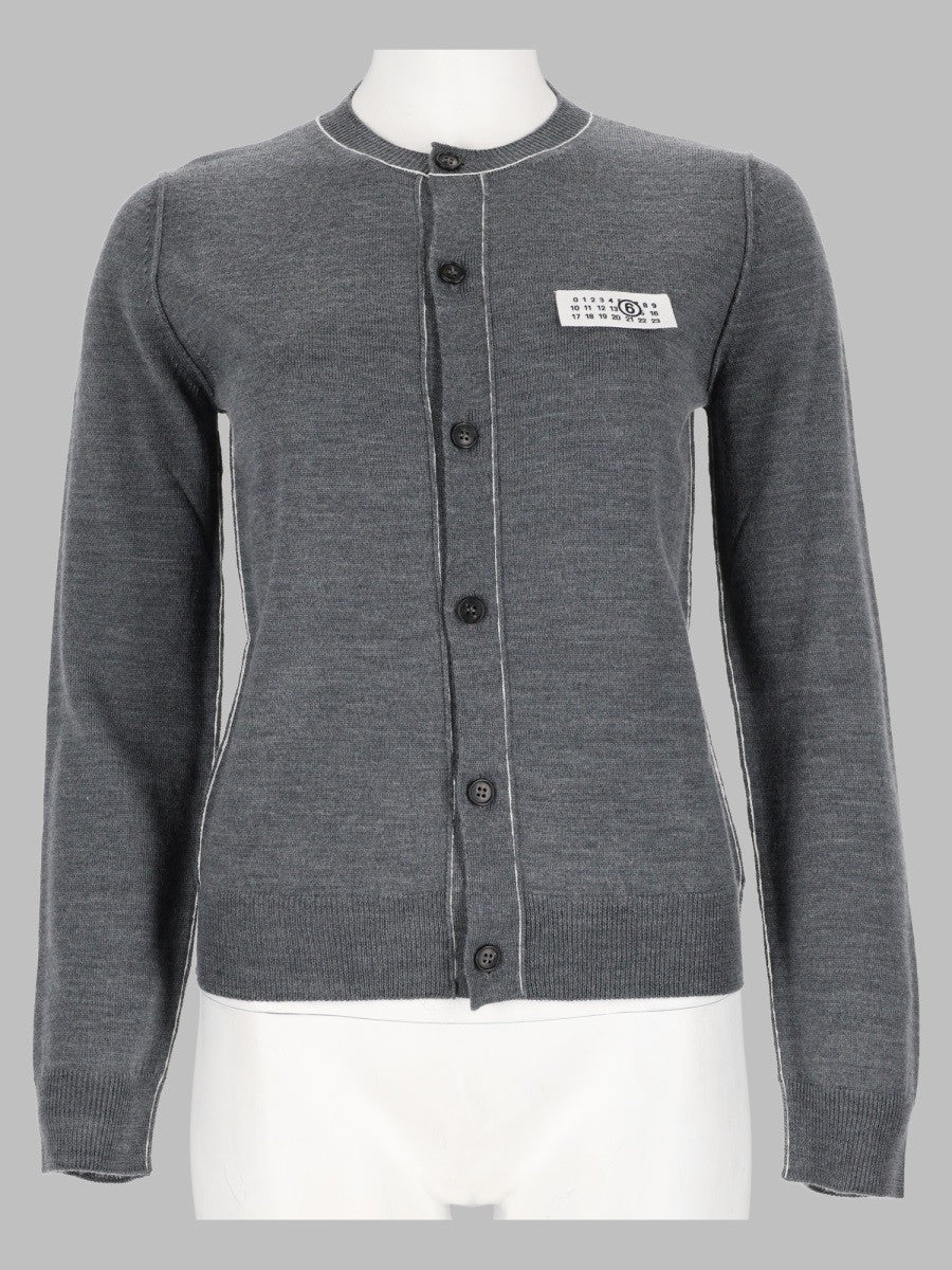 MM6 Maison Margiela Women's Cardigan in Lana Grey