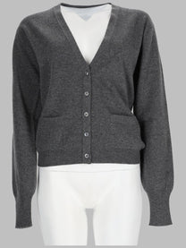 Maison Margiela Women's Cardigan in Lana Grey