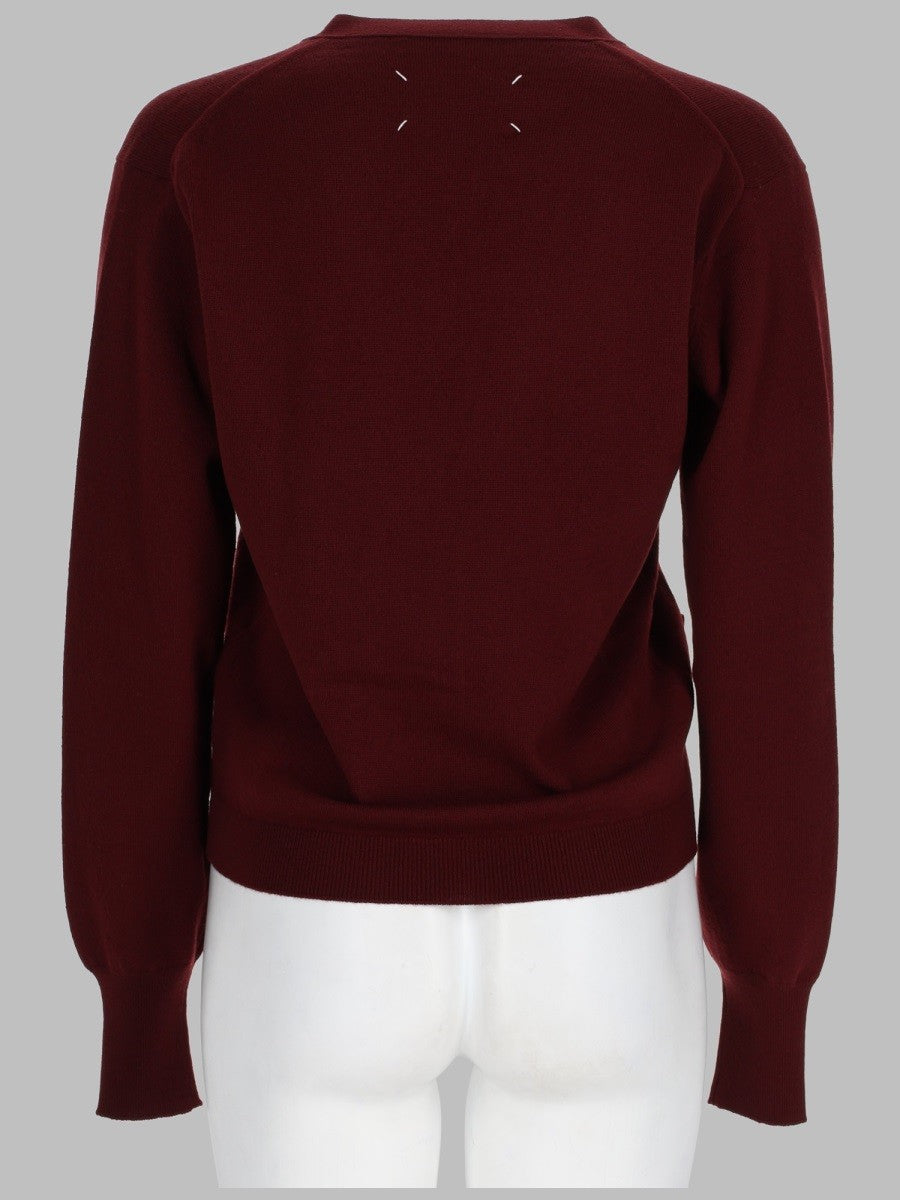 Maison Margiela Women's Cardigan in Lana Red