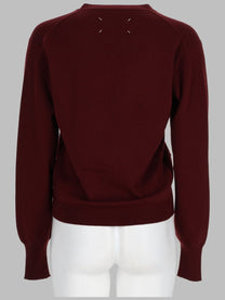 Maison Margiela Women's Cardigan in Lana Red