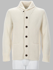 Mc2 Saint Barth Men's Cardigan in Lana White