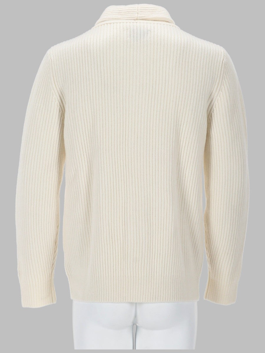Mc2 Saint Barth Men's Cardigan in Lana White